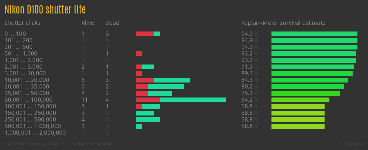 Nikon D100 shutter life