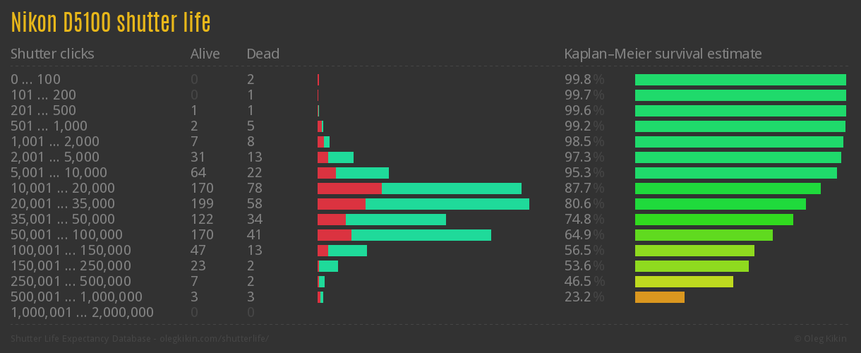 Nikon D5100 shutter life